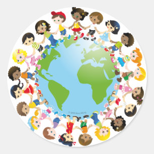 World kidz ronde sticker