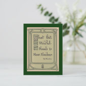World Kindness Roycroft  Motto Briefkaart (Staand voorkant)