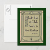 World Kindness Roycroft  Motto Briefkaart (Voorkant / Achterkant)