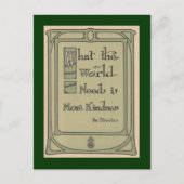 World Kindness Roycroft  Motto Briefkaart (Voorkant)