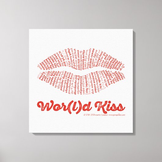 World Kiss Canvas (Voorkant)