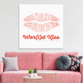 World Kiss Canvas (Insitu (Woonkamer))