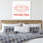World Kiss Canvas Afdruk (Insitu (Slaapkamer))