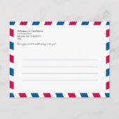 World Locations Airmail Bewaar de datum Aankondigingskaart (Achterkant)