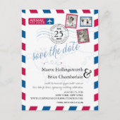 World Locations Airmail Bewaar de datum Aankondigingskaart (Voorkant)