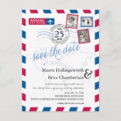 World Locations Airmail Bewaar de datum Aankondigingskaart (Voorkant)