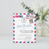 World Locations England Airmail Bewaar de datum Aankondigingskaart (Staand voorkant)