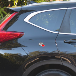 World Love Globe Icon | Heart Earth Summer Design Sticker