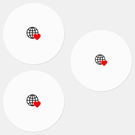 World Love Wereldbol Icon | Heart Earth Summer Des Labels