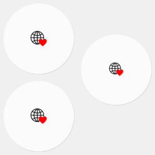 World Love Wereldbol Icon   Heart Earth Summer Des Labels