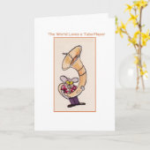 World Loves a Tuba Player Kaart (Gele Bloem)