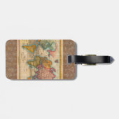 World Map 1700s Antique Continents  Bagagelabel (Achterkant horizontaal)