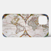 WORLD MAP, 17th CENTURY Case-Mate iPhone Case (Achterkant (horizontaal))