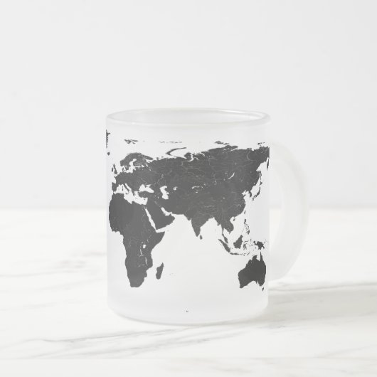 World Map Adventure – Personalized Matglas Koffiemok (Voorkant rechts)