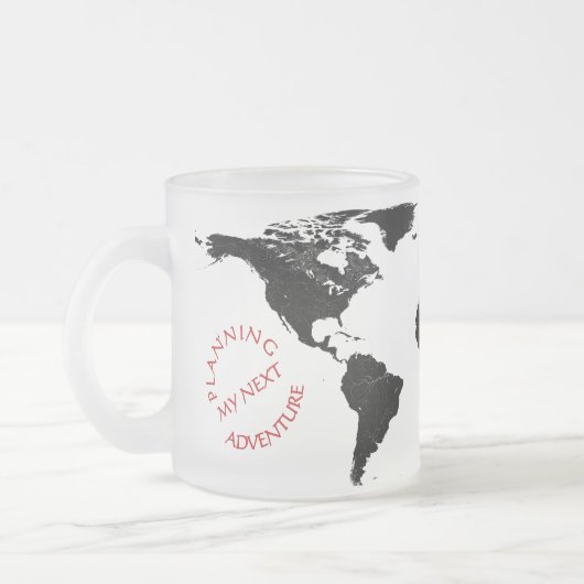 World Map Adventure – Personalized Matglas Koffiemok (Links)