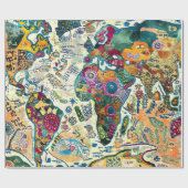 World Map  Cadeaupapier (Vlak)