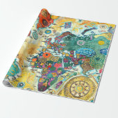 World Map  Cadeaupapier (Uitgerold)