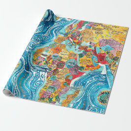 World Map Cadeaupapier