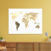 World Map  Canvas Afdruk (Insitu (Woonkamer))