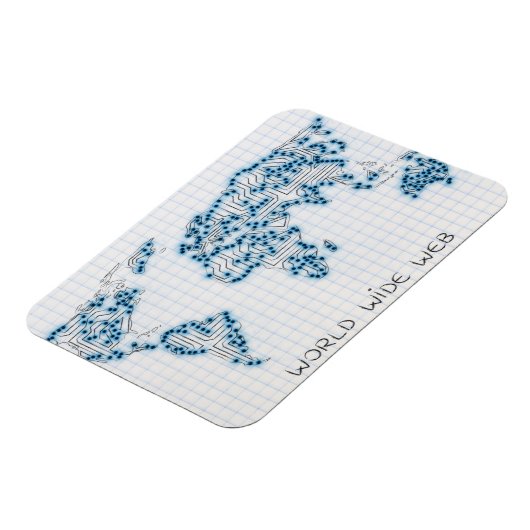 World Map | Elektronische microchipschakelingen Magneet (Linkerzijde)