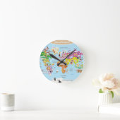 World Map For Kids - Cute and Fun Ronde Klok (Huis)
