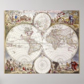 World Map from Atlas Maior Poster (Voorkant)