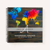 World Map GEOGRAPHY-TEACHER Notitieboek (Voorkant)