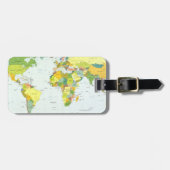 World Map Globe Country Atlas Bagagelabel (Voorkant horizontaal)