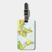 World Map Globe Country Atlas Bagagelabel (Voorkant verticaal)