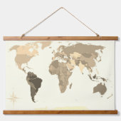 World Map Hangend Wandkleed (Voorkant)