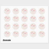World Map in Pink Shades for Destination Wedding Ronde Sticker (Vel)