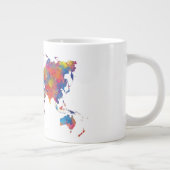 World map in watercolor grote koffiekop (Rechts)