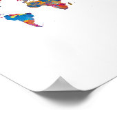 World map in watercolor poster (Hoek)