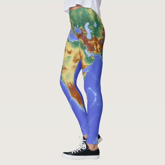 World Map Leggins School Time Leggings (Links)