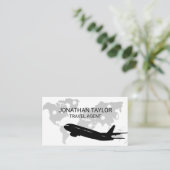 World Map | Locatiemarkeringen | Vliegtuig Visitekaartje (Staand voorkant)