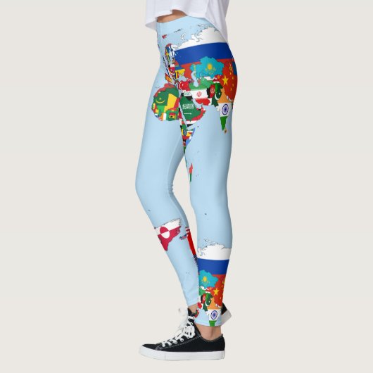 World Map of Flags Leggings (Links)