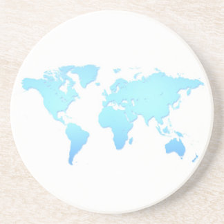 World Map Zandsteen Onderzetter