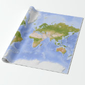 World Mercator Map Cadeaupapier (Uitgerold)