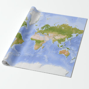 World Mercator Map Cadeaupapier