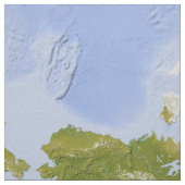 World Mercator Map Stof (Swatch)