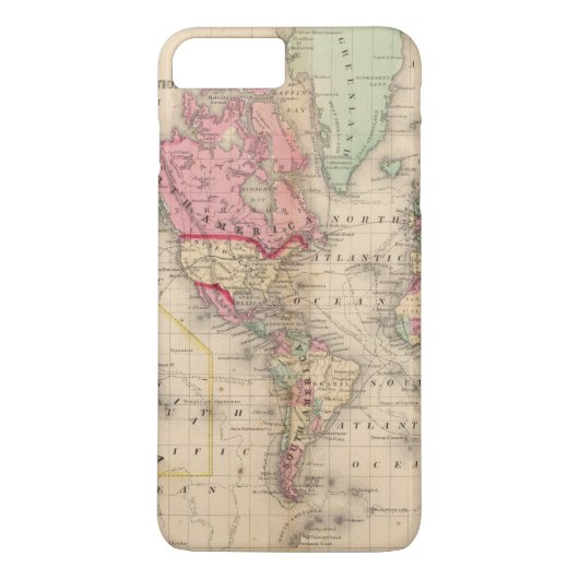 World Mercator proj Map door Mitchell Case-Mate iPhone Case (Achterkant)