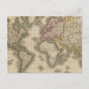 World, Mercator's Projection 2 Briefkaart