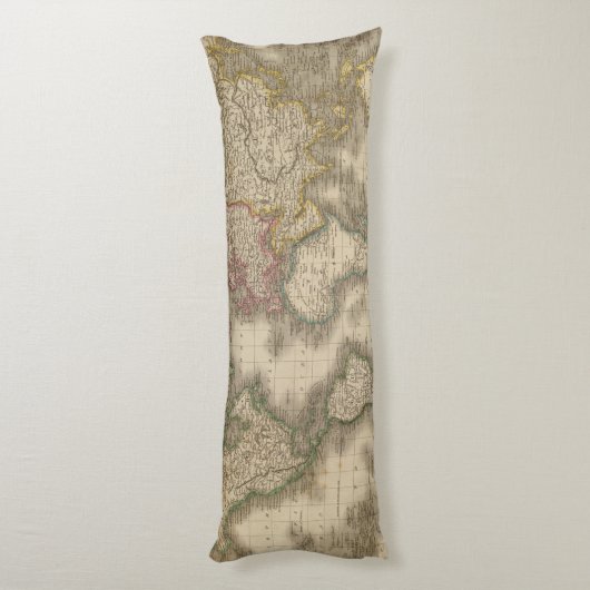 World, Mercator's Projection 2 Lichaamskussen (Achterkant (Verticaal))