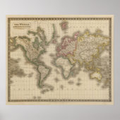 World, Mercator's Projection 2 Poster (Voorkant)