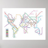 World Metro Subway Map Poster (Voorkant)