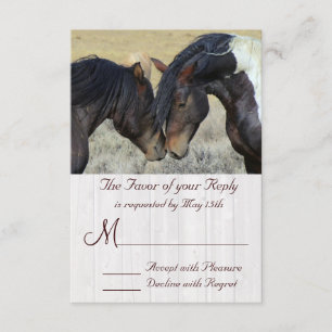World Mustang Horse Wedding RSVP-kaarten RSVP Kaartje