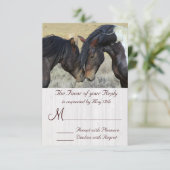 World Mustang Horse Wedding RSVP-kaarten RSVP Kaartje (Staand voorkant)