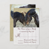 World Mustang Horse Wedding RSVP-kaarten RSVP Kaartje (Voorkant / Achterkant)