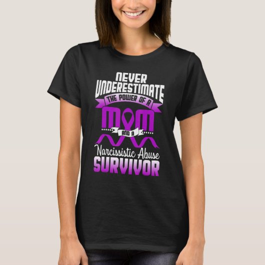 World Narcissistic Abuse Awareness Mam Survivor T-shirt (Voorkant)