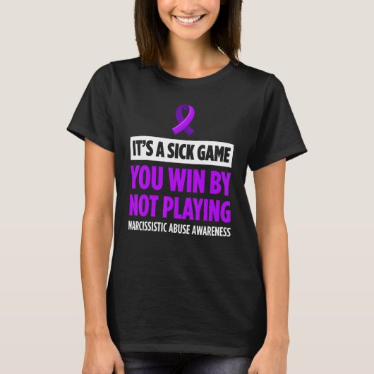 World Narcissistic Abuse Awareness Win Playing Sur T-shirt (Voorkant)